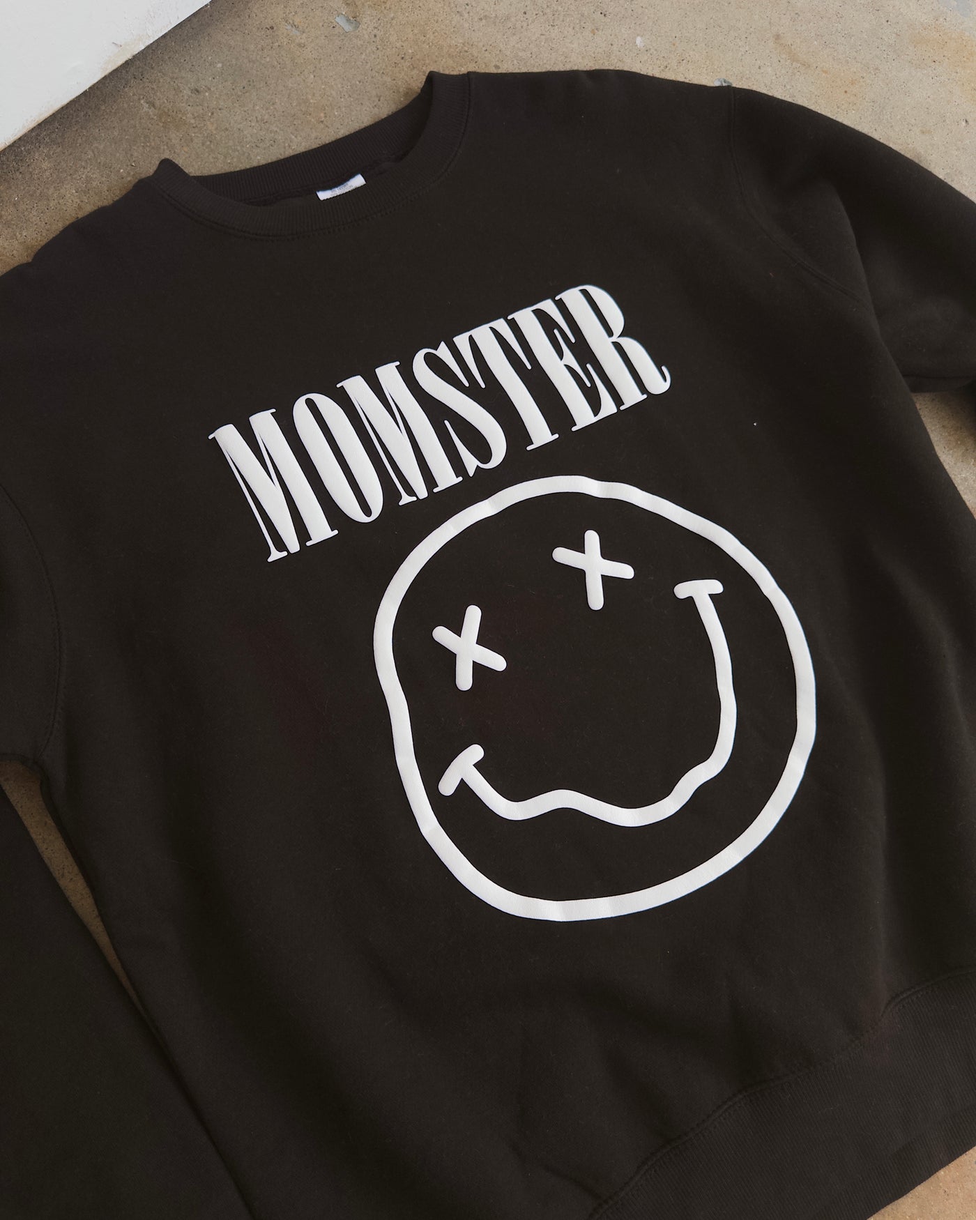 Momster Oversized Sweatshirt - Black