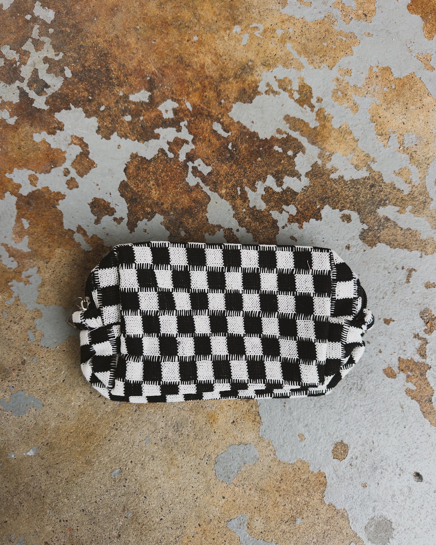 Check Yourself Travel Bag - White/Black