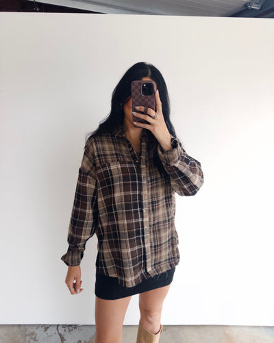 Rustic Roast Flannel - Brown Multi