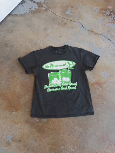 The Nineteeth Hole Cotton Tee - Vintage Black
