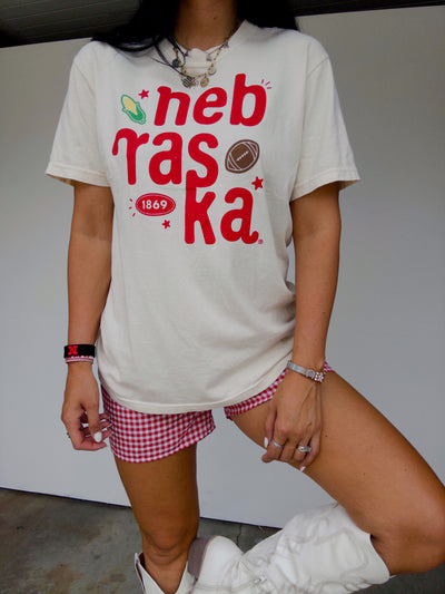 Nebraska Tailgate Tee - Ivory