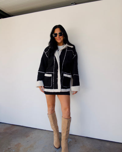 Campfire Suede Jacket - Black