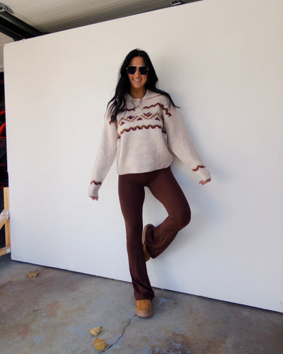 Morning Harvest Button Sweater - Oatmeal