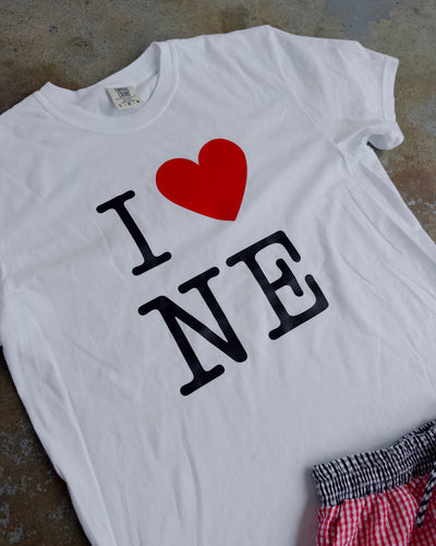 I Love NE Cotton Tee - White