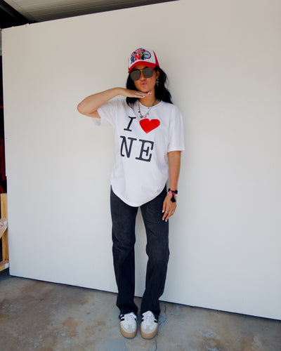 I Love NE Cotton Tee - White