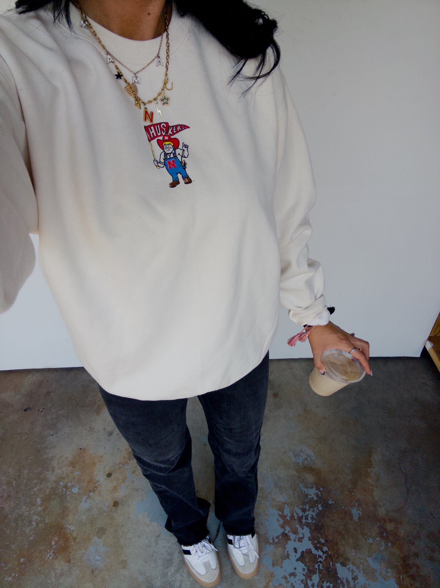 Herbie Flag Sweatshirt - Natural