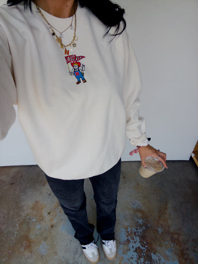 Herbie Flag Sweatshirt - Natural