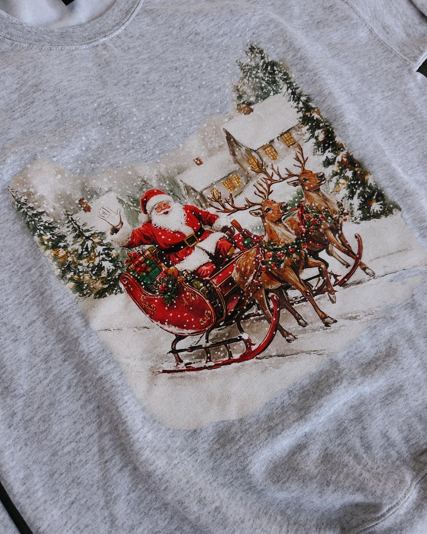 Vintage Santa Sweatshirt - Ash