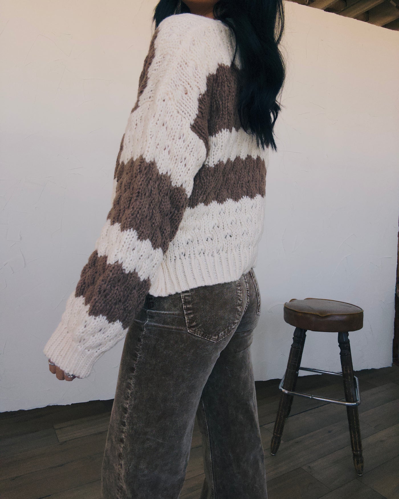 Campfire Cardigan - Ivory/Mocha
