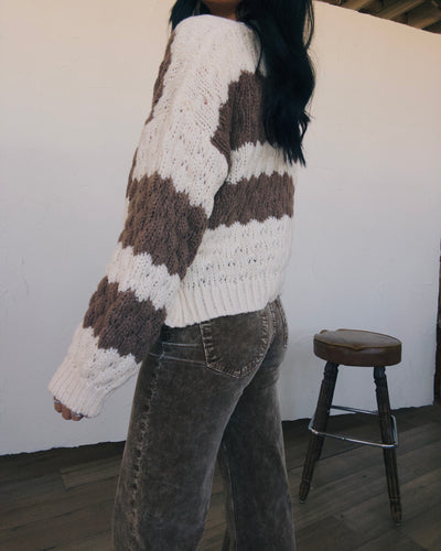 Campfire Cardigan - Ivory/Mocha