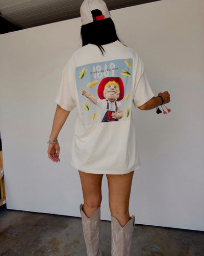 Herbie's Version Distressed Cotton Tee - Ivory