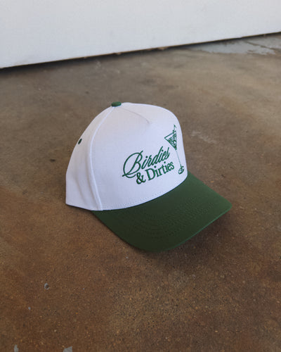 Birdies and Dirties Hat - White/Green