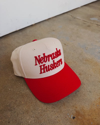Nebraska Huskers Hat - Cream/Red
