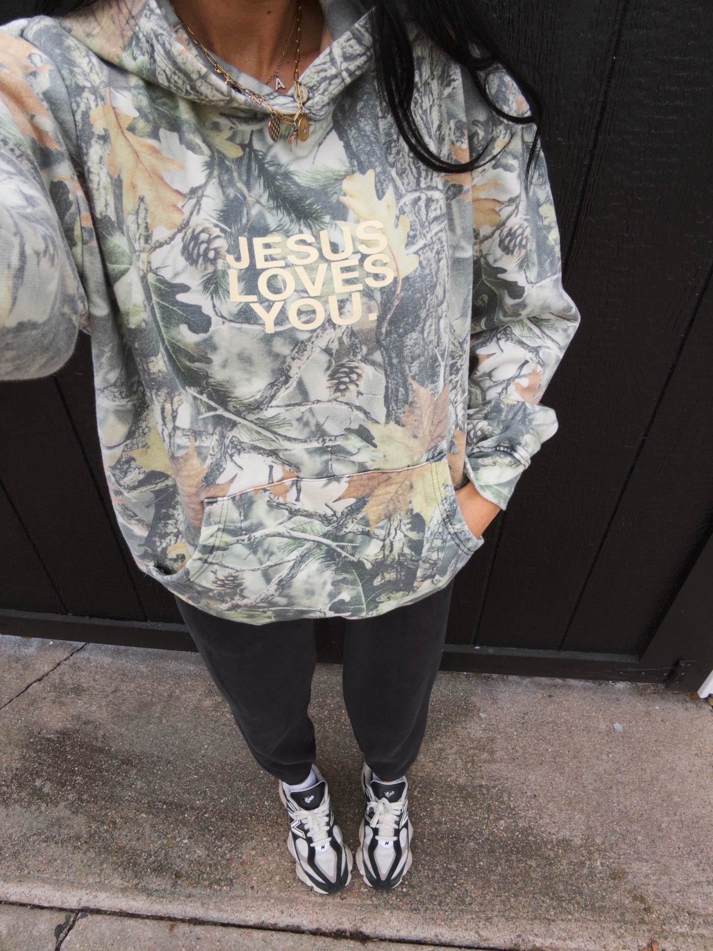 Jesus Loves You Hoodie - Camo