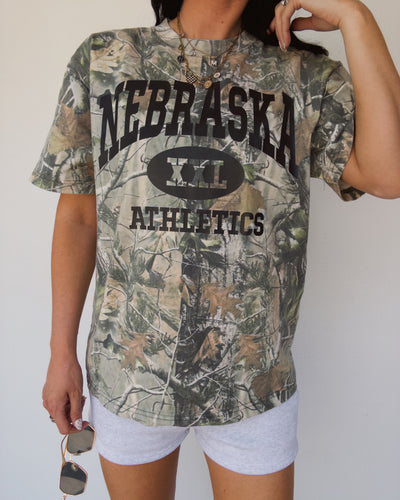 PREORDER - Nebraska Athletics Cotton Tee - Camo