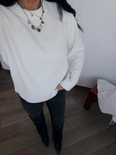Everyday Essential Sweater - Snow White