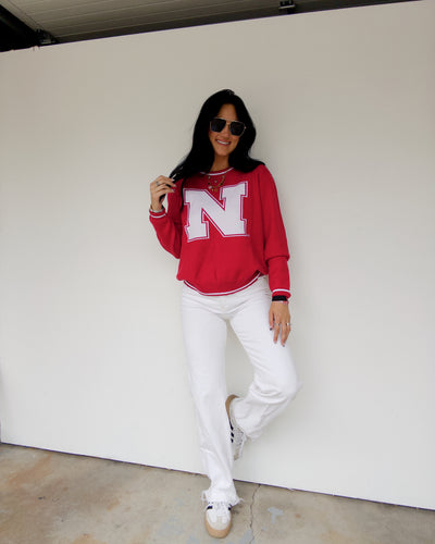 Nebraska Wicks Sweater - Red