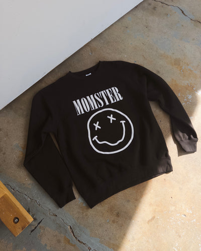 Momster Oversized Sweatshirt - Black