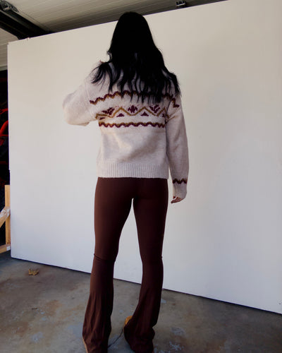 Morning Harvest Button Sweater - Oatmeal