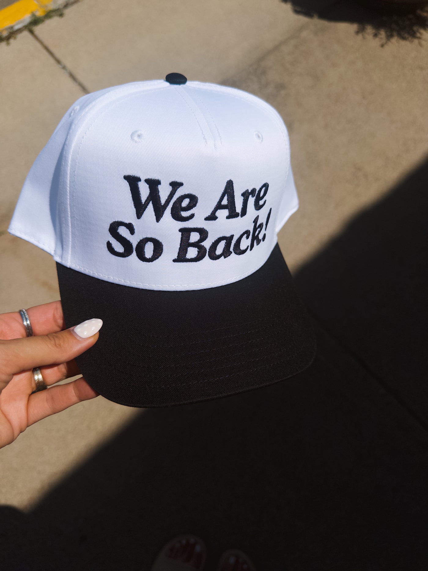 We Are So Back Hat - Black/White