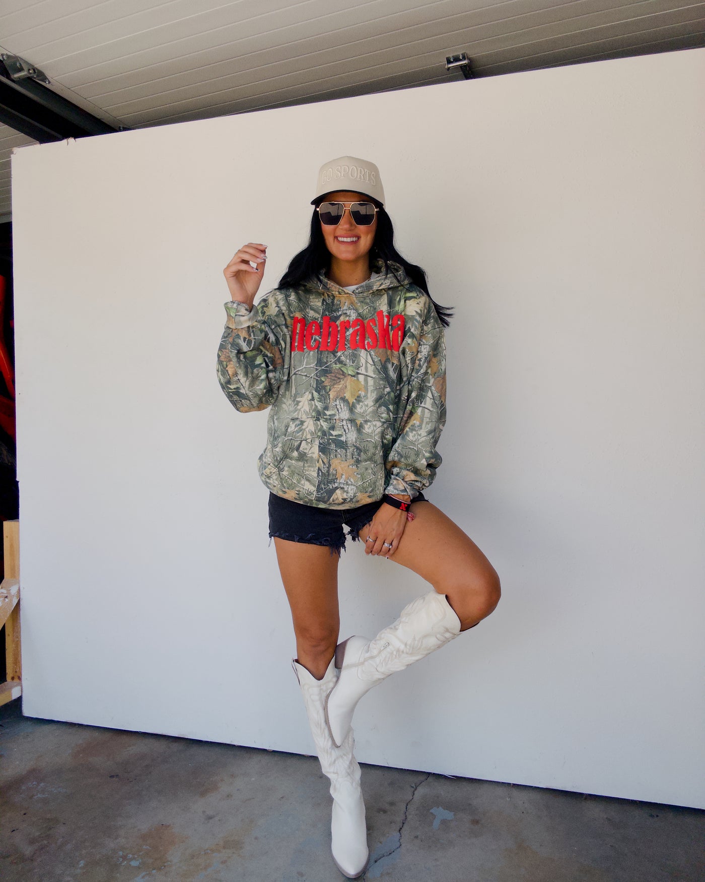 Nebraska Puff Hoodie - Camo