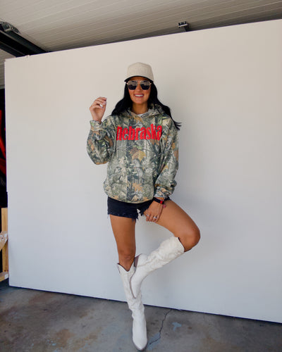 Nebraska Puff Hoodie - Camo