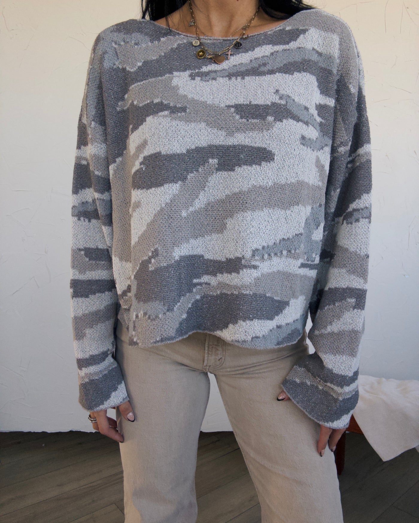 Outpost Sweater - Grey Camo