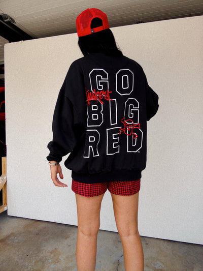 Go Big Red Sweatshirt - Black