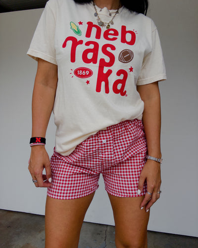 Nebraska Tailgate Tee - Ivory