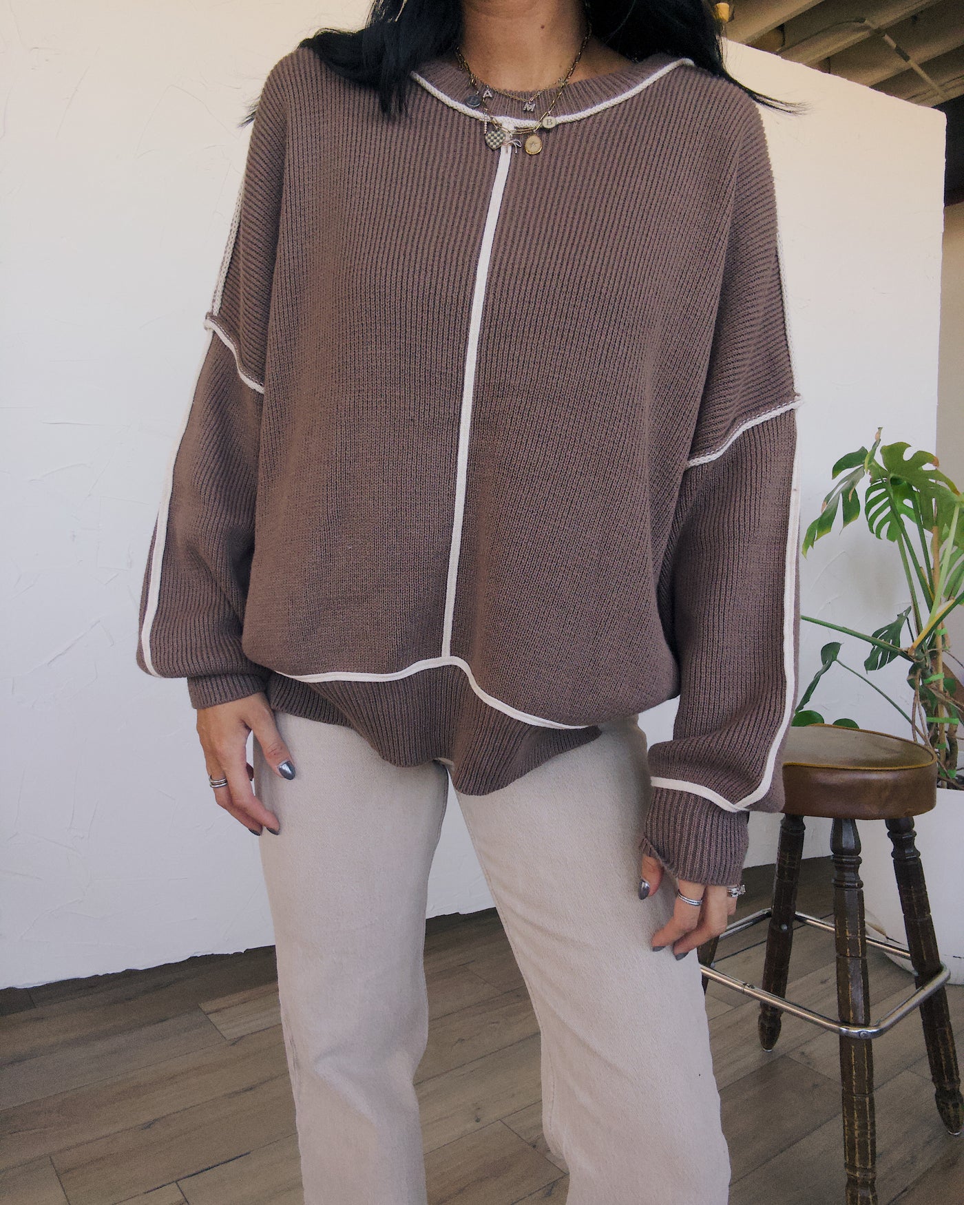 Maple Grove Oversized Sweater - Mocha