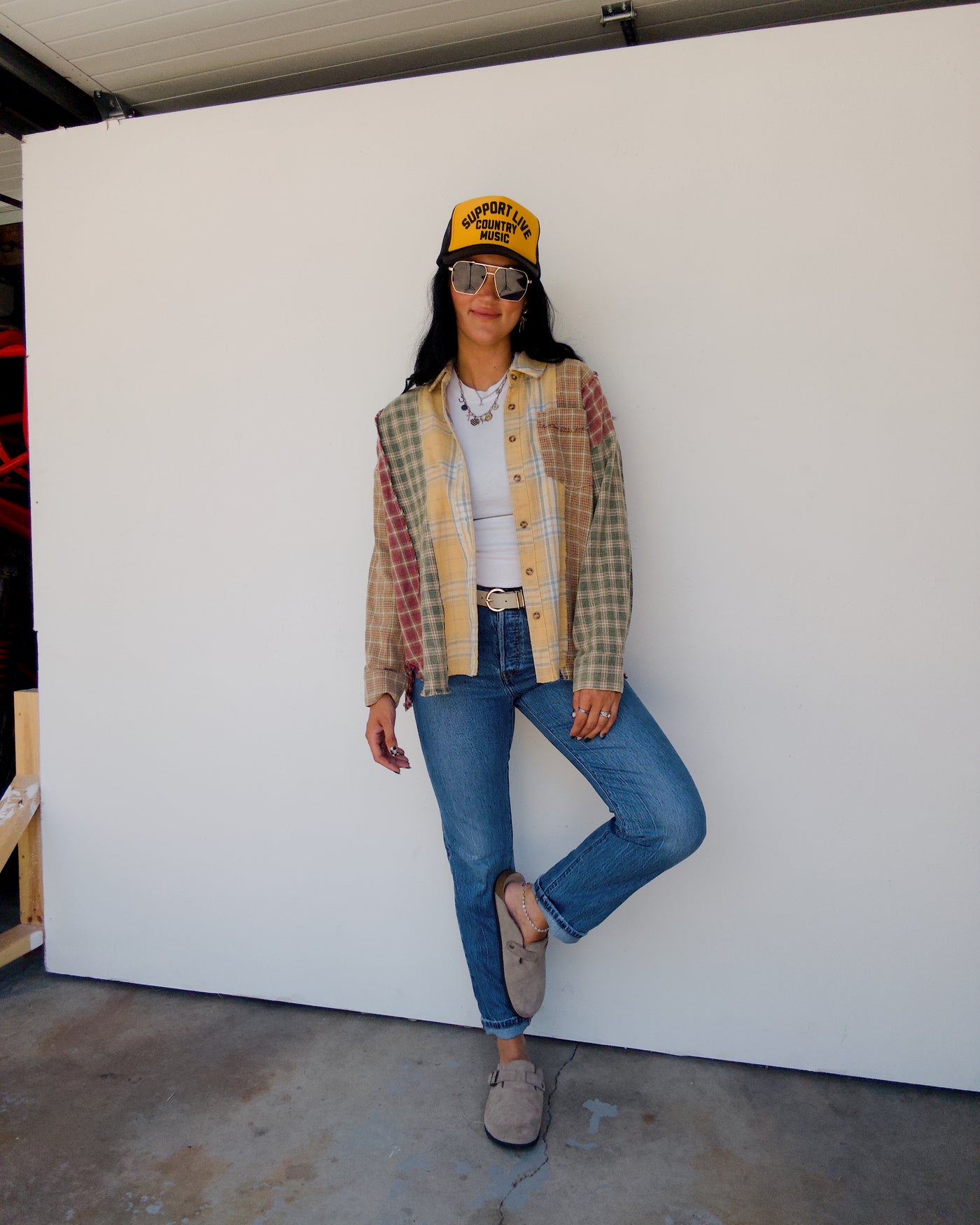 The Fireside Mix Flannel - Mustard Combo