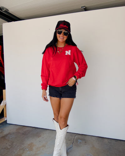 University Of Nebraska Doodle Sweatshirt - Red