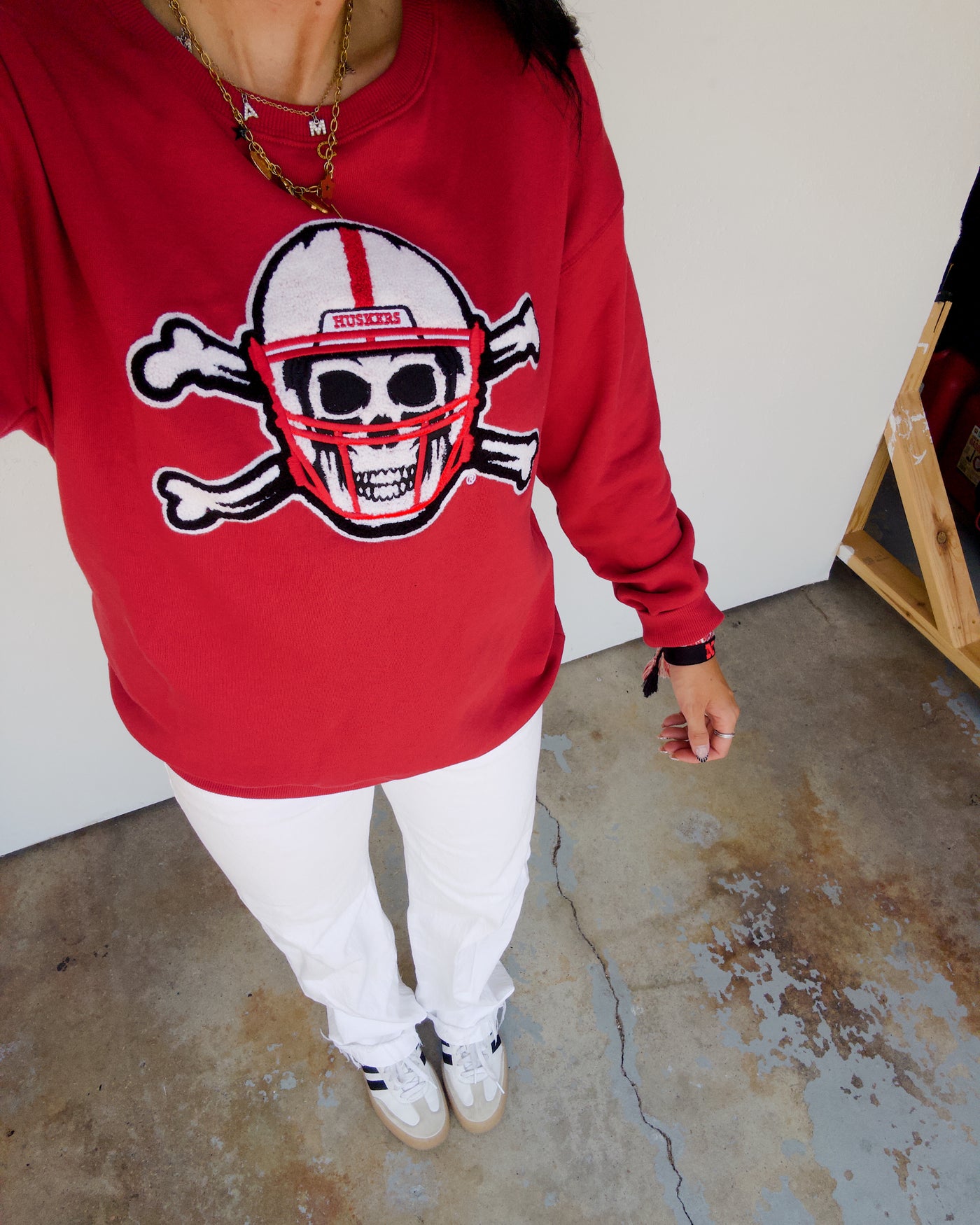 Throw The Bones Sweatshirt - Red