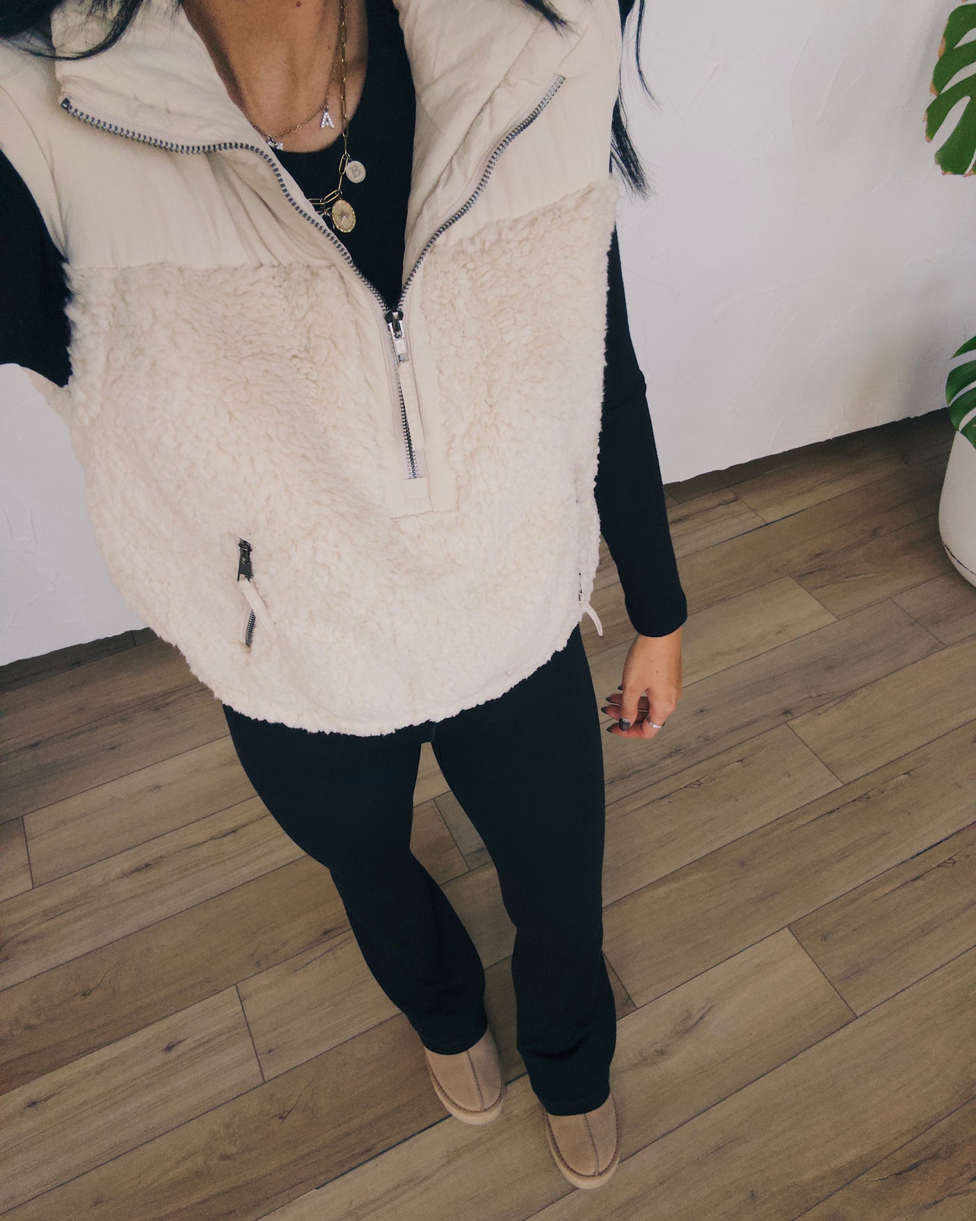 Cedar Trail Sherpa Vest - Cream