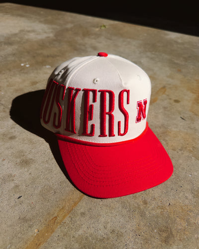 Nebraska Saturday Hat - Cream/Red