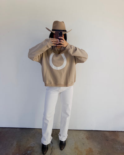 Horseshoe Sweatshirt - Taupe