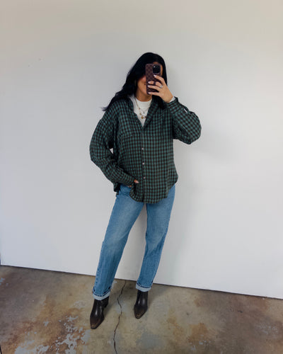 Mia Checkered Top - Green