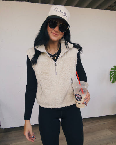 Cedar Trail Sherpa Vest - Cream