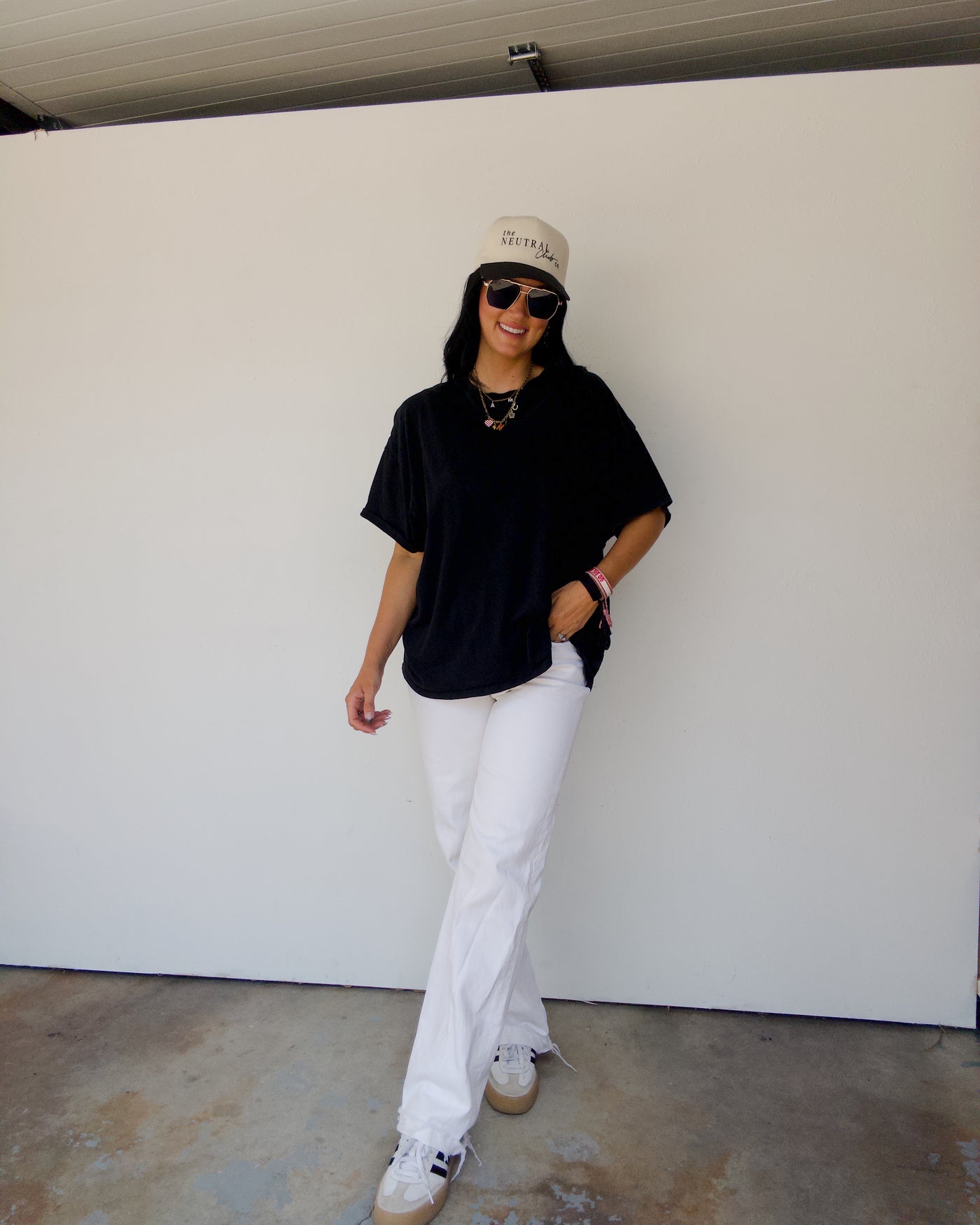 Mineral Washed Oversized Tee - Black