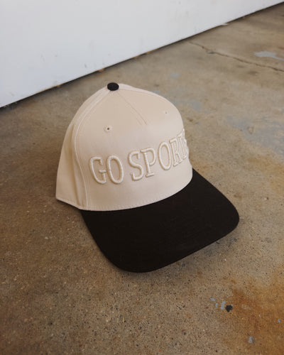 Go Sports Hat - Cream/Black