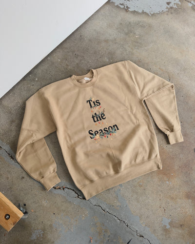 Tis The Season Sweatshirt - Pebble