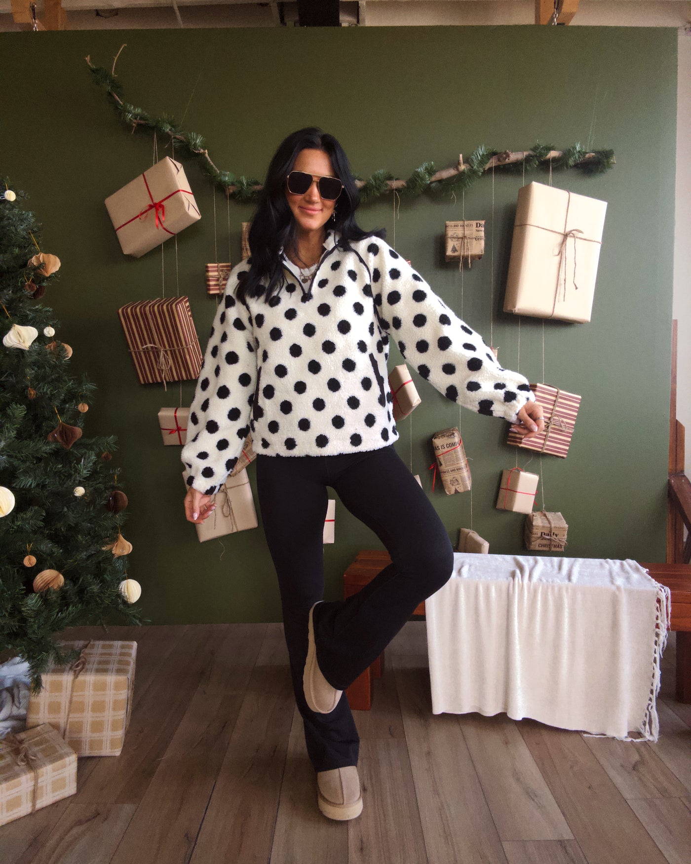 Dotted Pullover - Ivory/Black