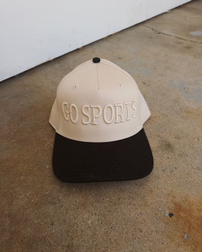 Go Sports Hat - Cream/Black