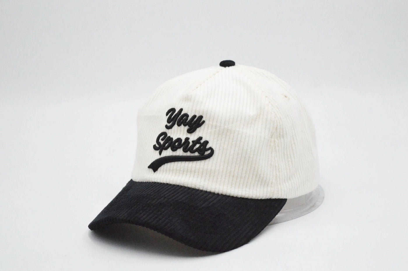 Yay Sports Corduroy Hat - Cream/Black