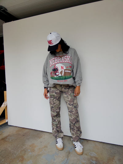 Nebraska Malone Sweatshirt - Grey