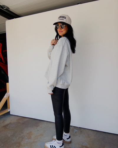 Solid Reversible Mockneck - Grey