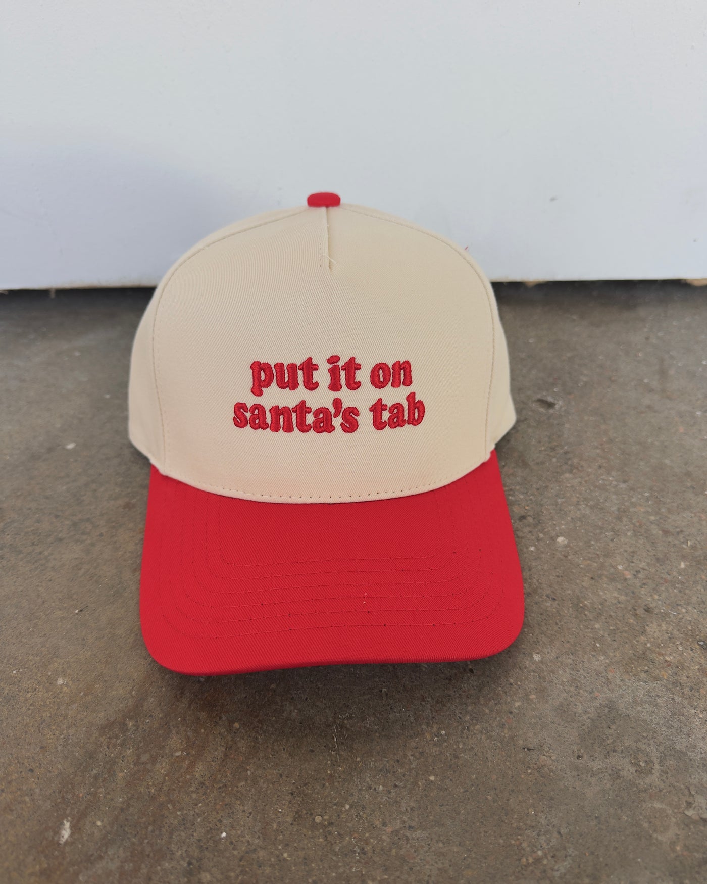 Put It On Santa’s Tab - Red/Cream