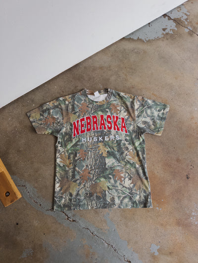 Nebraska Huskers Cotton Tee - Camo