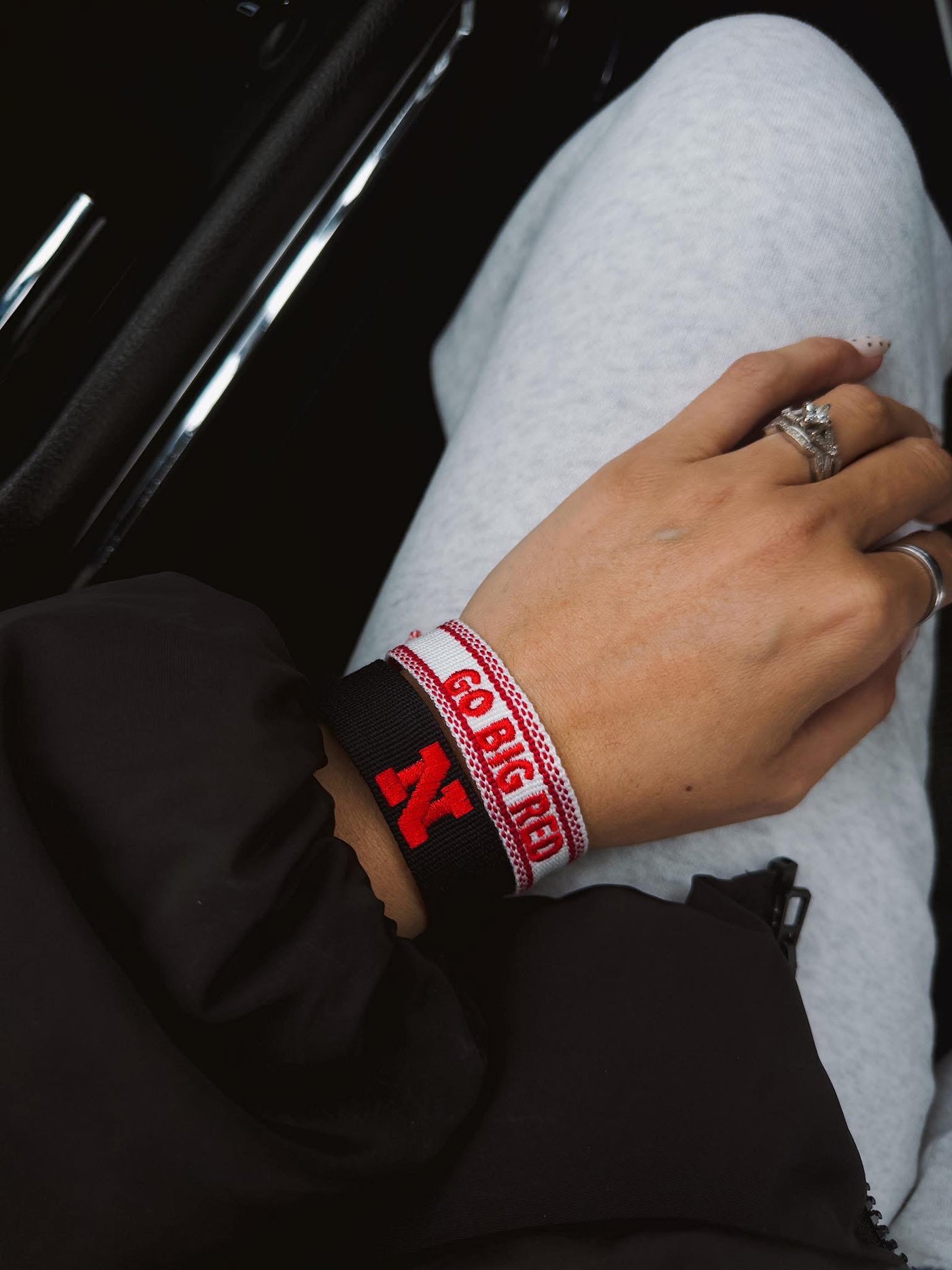 University of Nebraska Tassel Bracelet  - Black