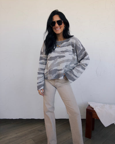 Outpost Sweater - Grey Camo